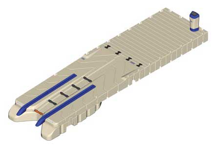 Ez BoatPort BP4001 an air flotation tank, a pump and a utility platform