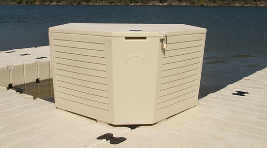 Ez dock storage for pontoone