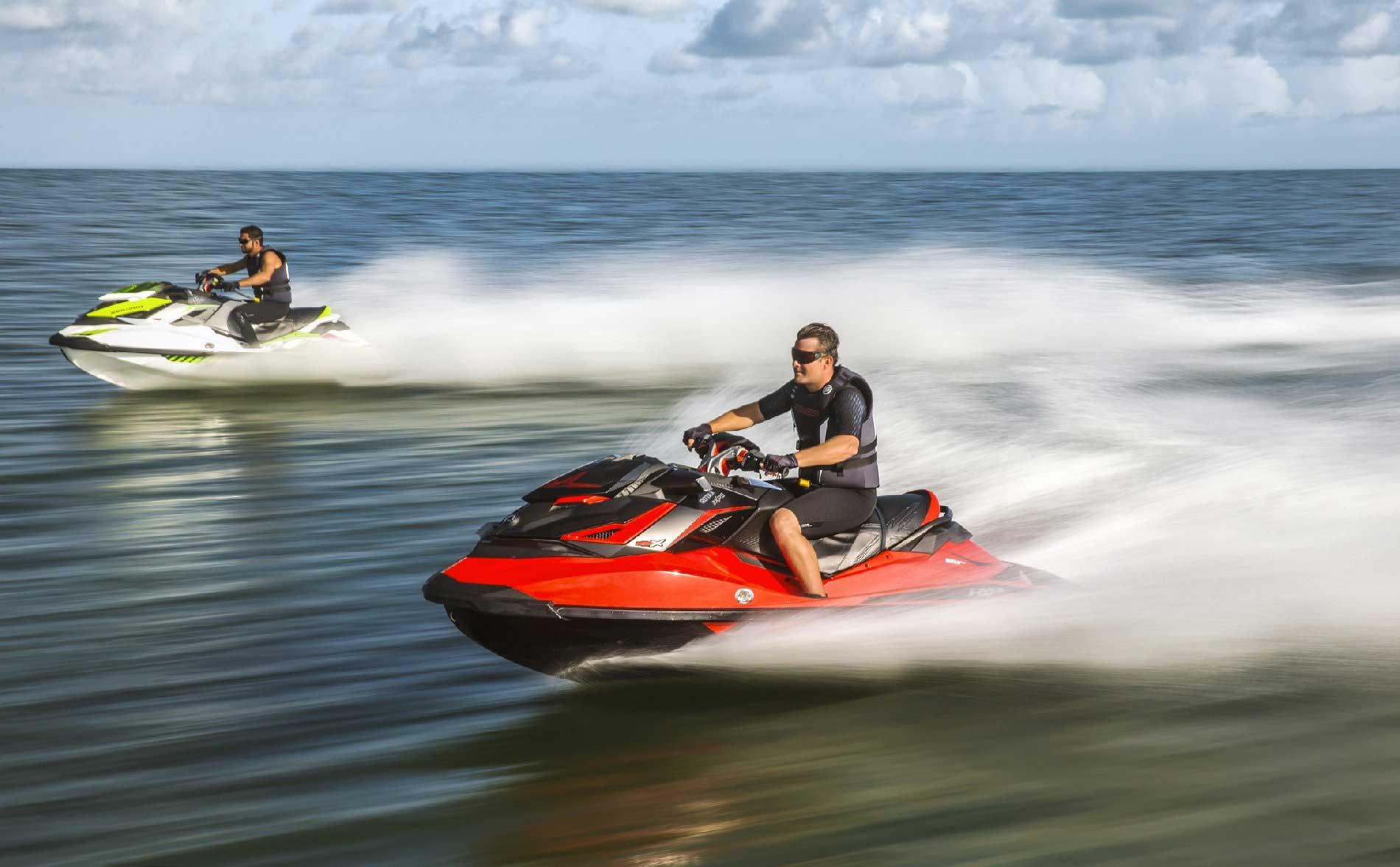 Wireless control of a jet ski scooters